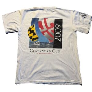Governor's Cup 2009 T-Shirt St Mary's College Sailing Graphic White Mens M